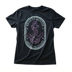 the Lift Box Endurance Black Short Sleeve‎ Tee with Anchor Graphic